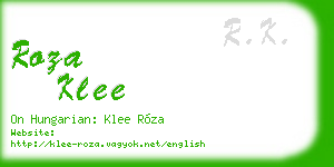 roza klee business card
